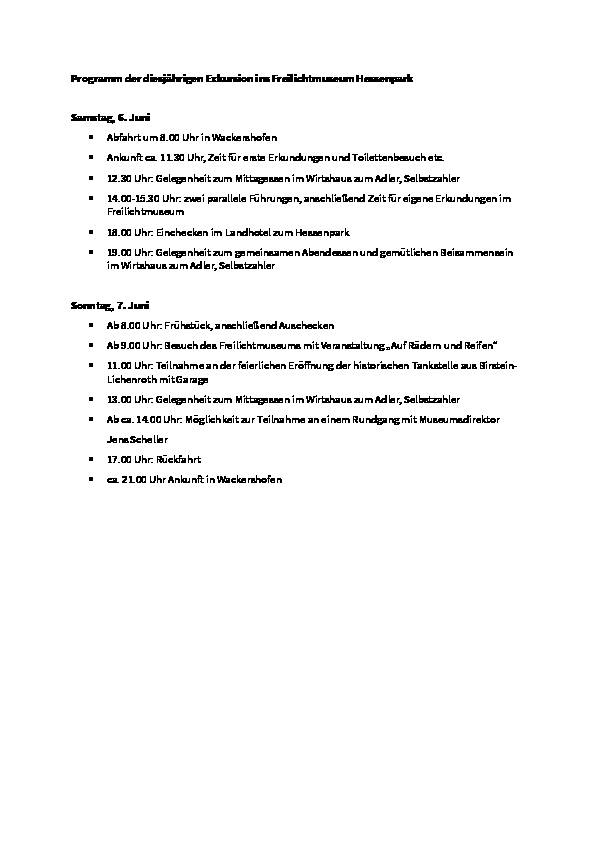 Mitgliederausflug 2026